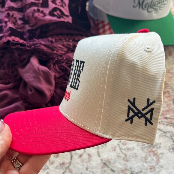 Red and White 'I Could Be Meaner' Cap - Picture 2 of 3